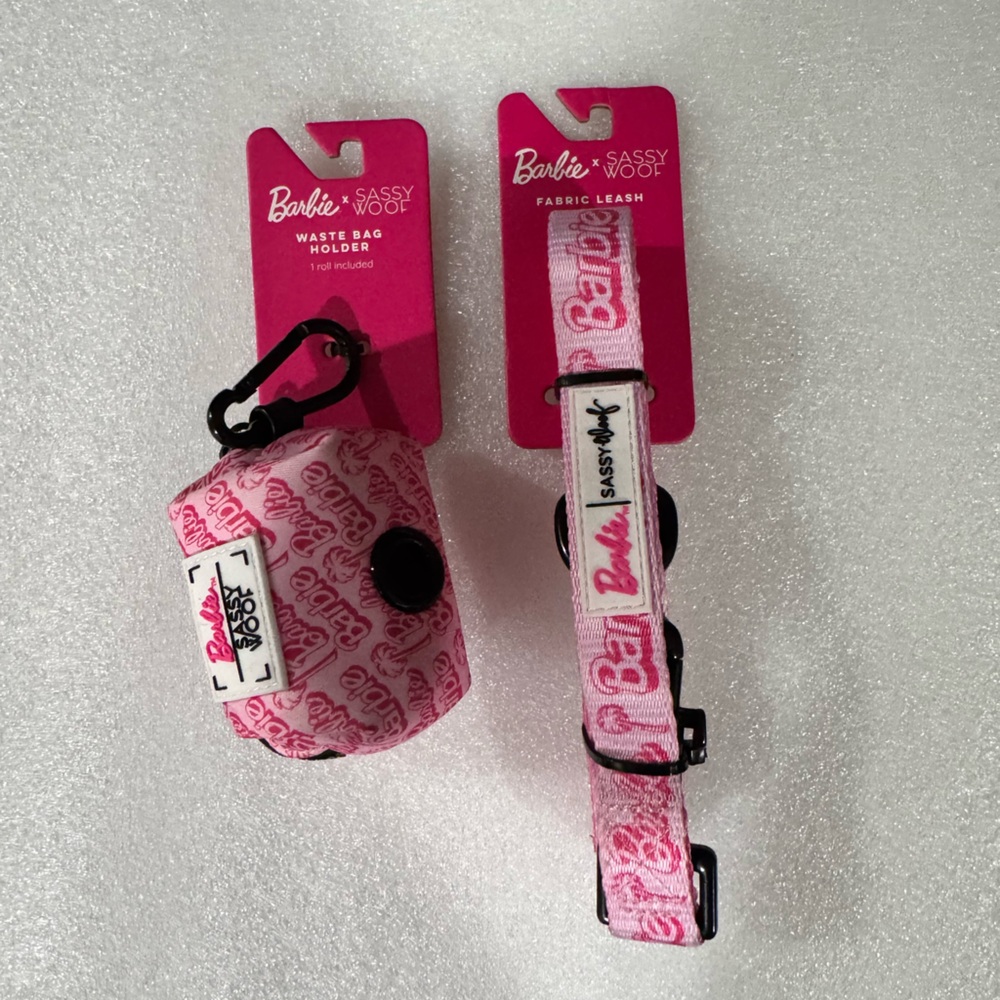 Barbie Pink Waste Bag Holder by Sassy Woof